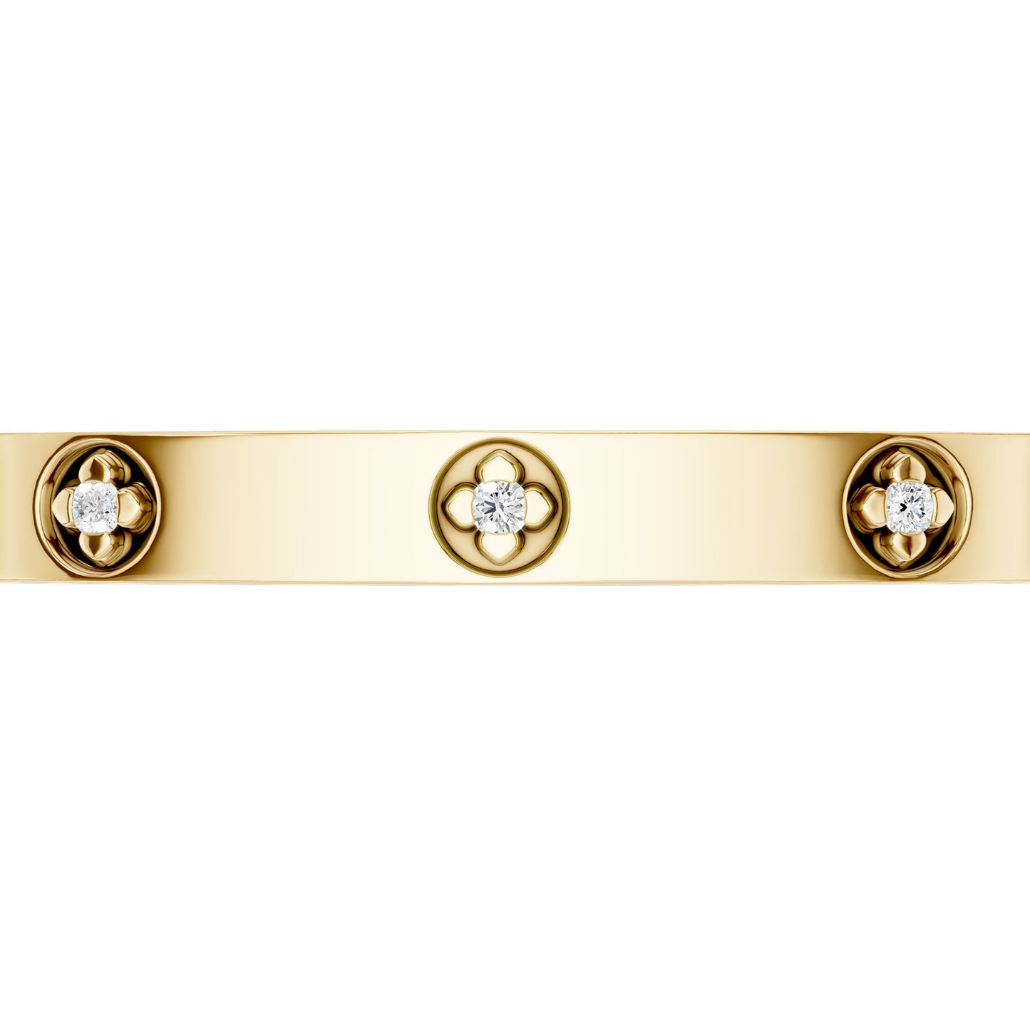La Fleur 5mm 12-Diamonds Round Bangle