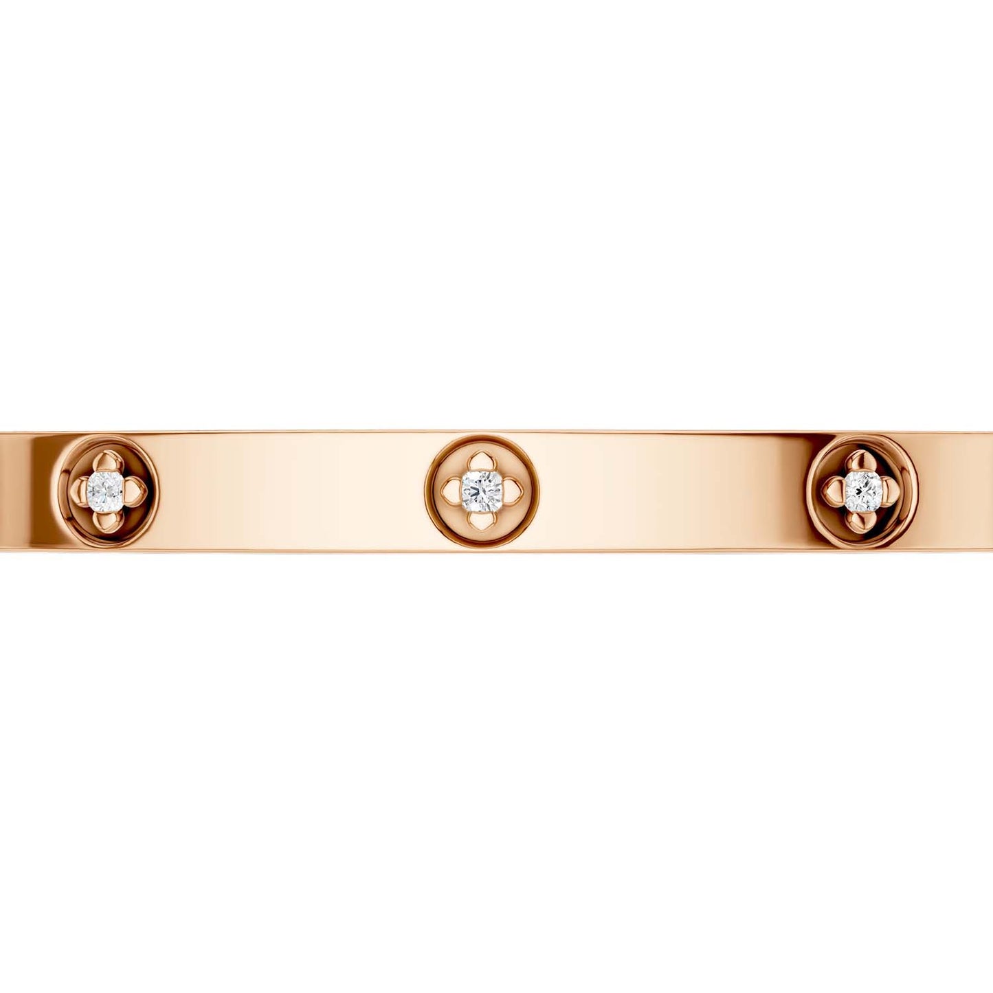 La Fleur 5mm 12-Diamonds Square Bangle