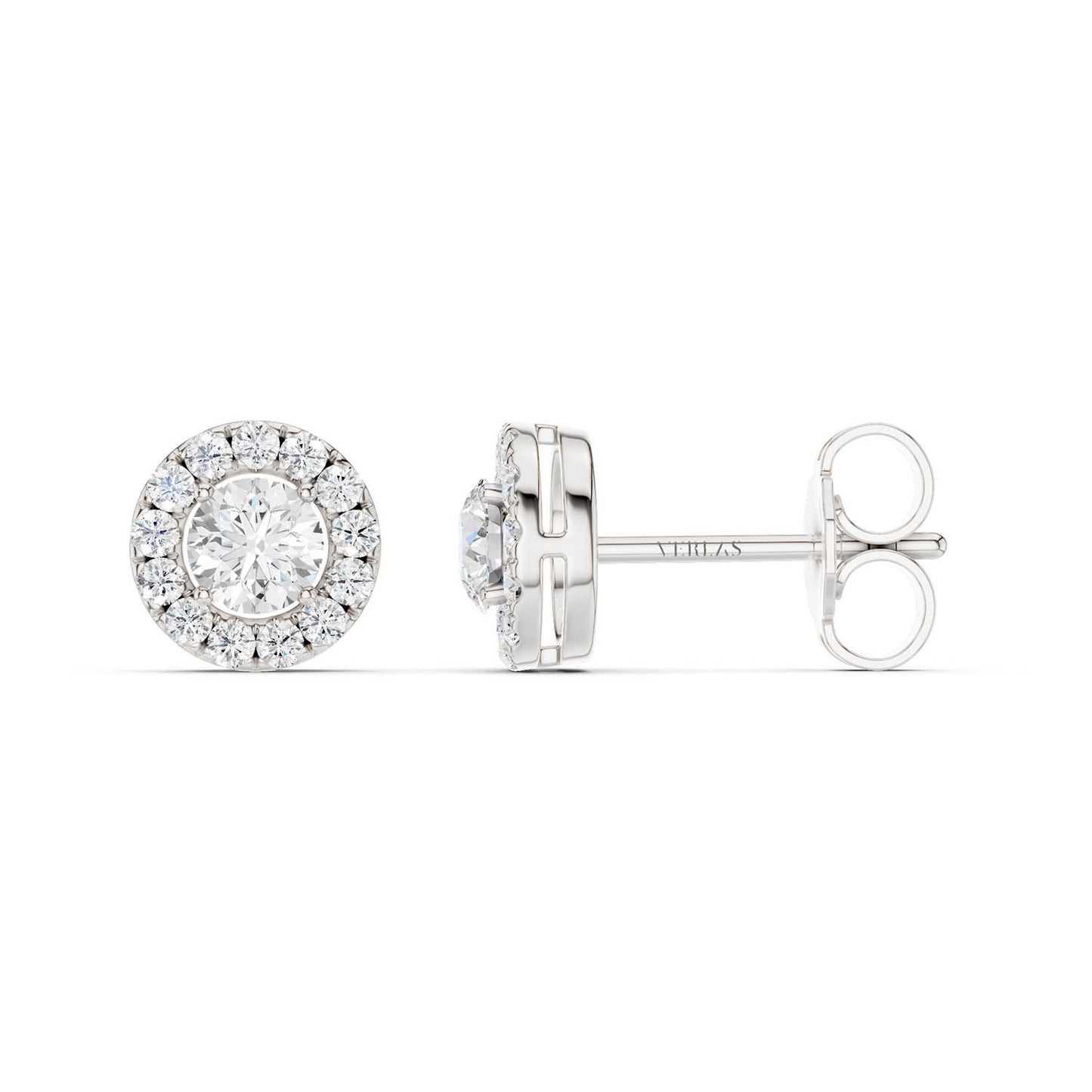 Round Halo Studs