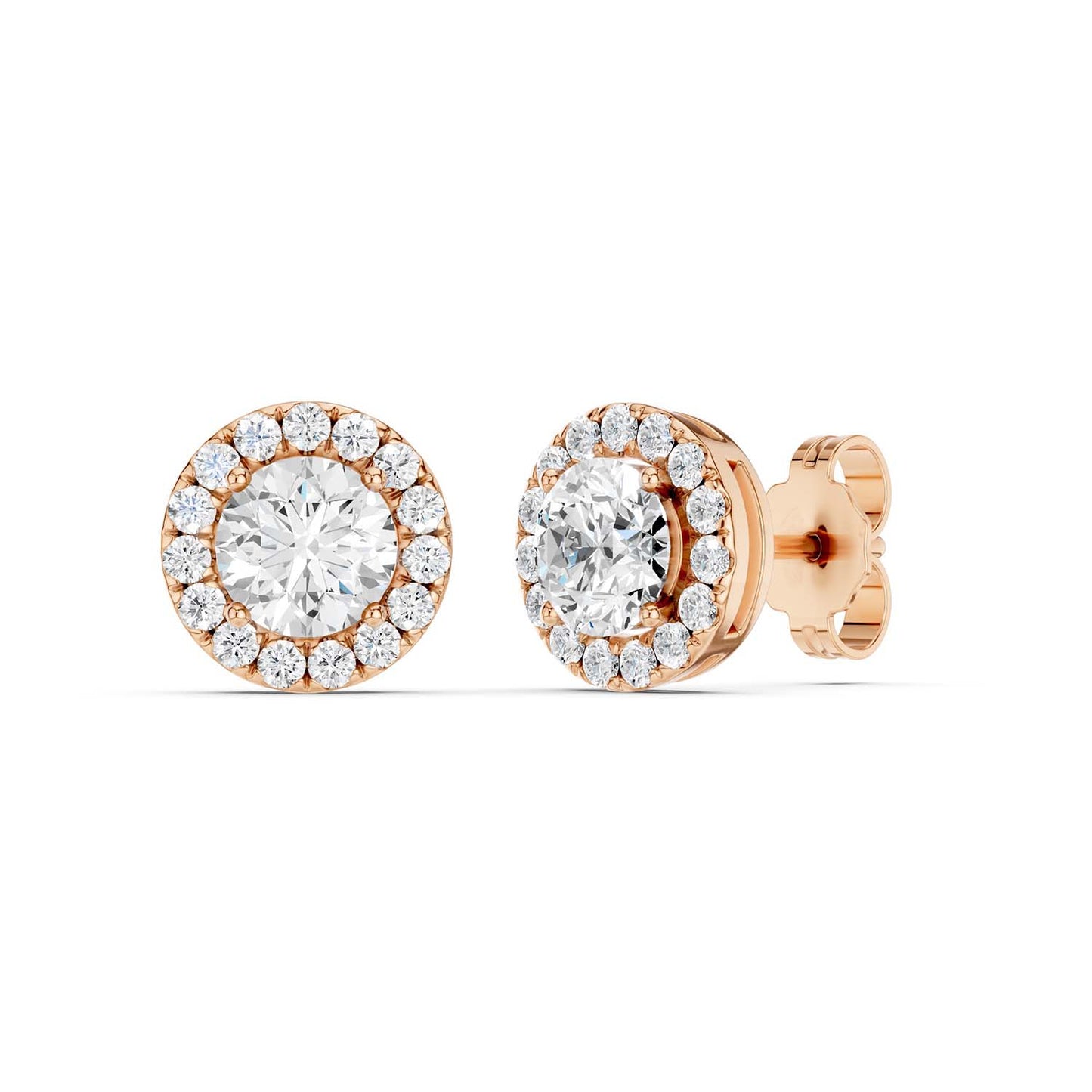 Round Halo Studs