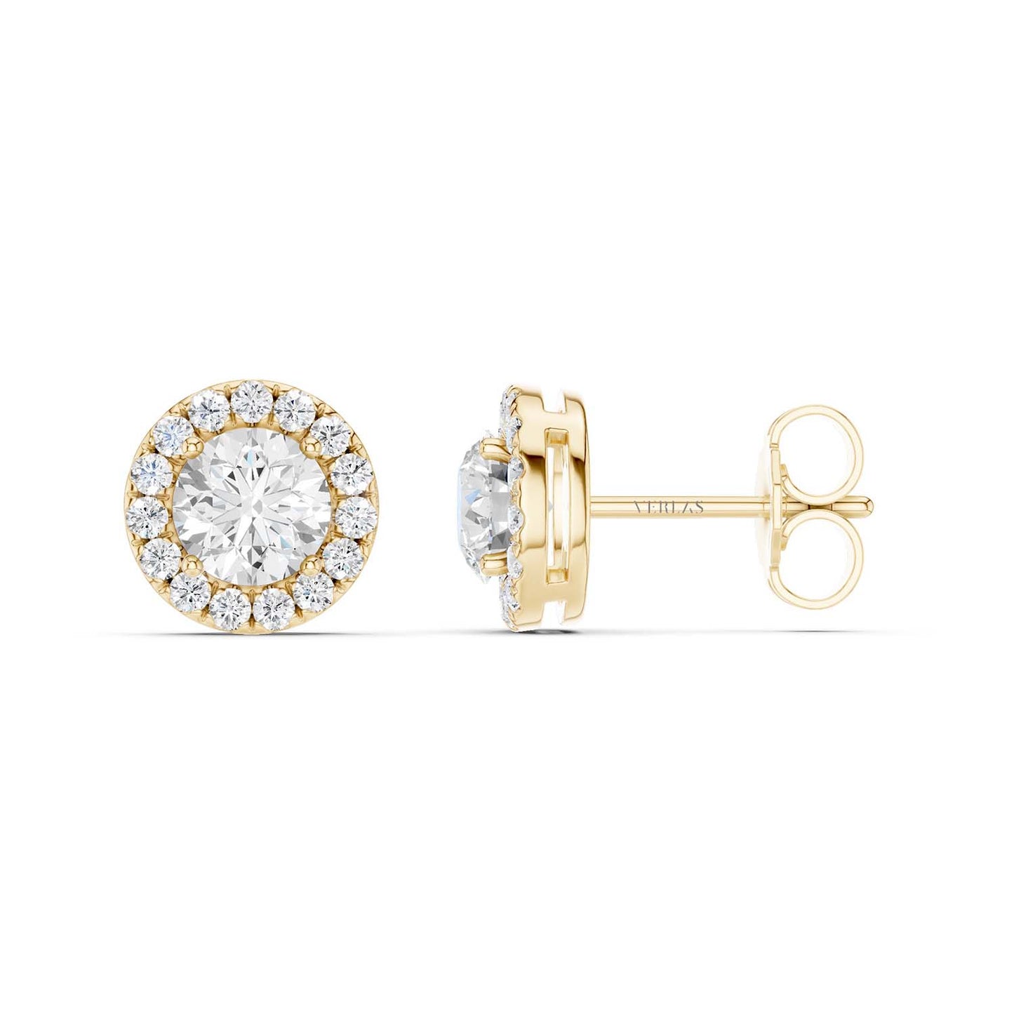 Round Halo Studs