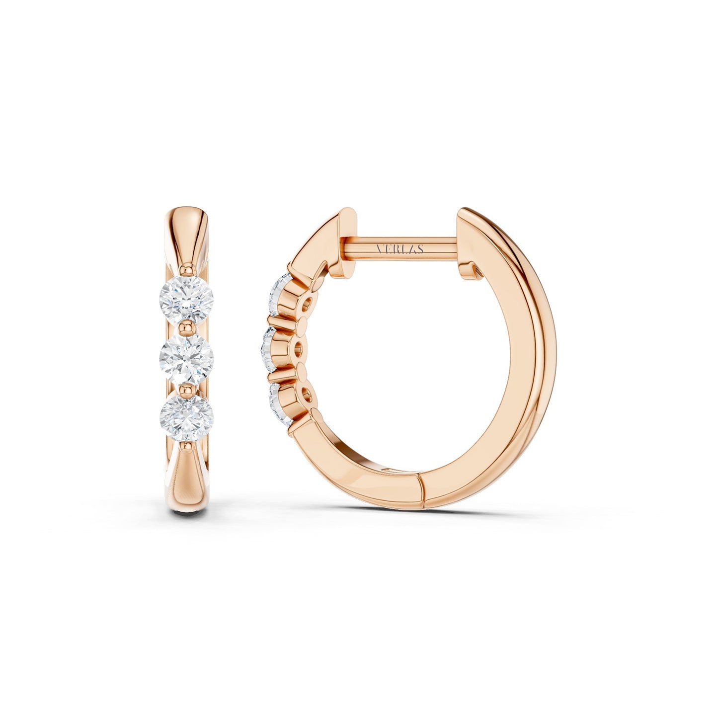 Tri-stone Hoops