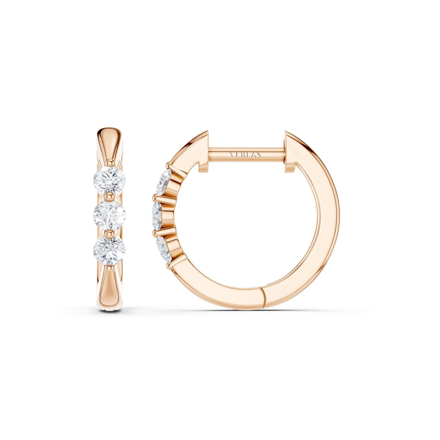 Tri-stone Hoops
