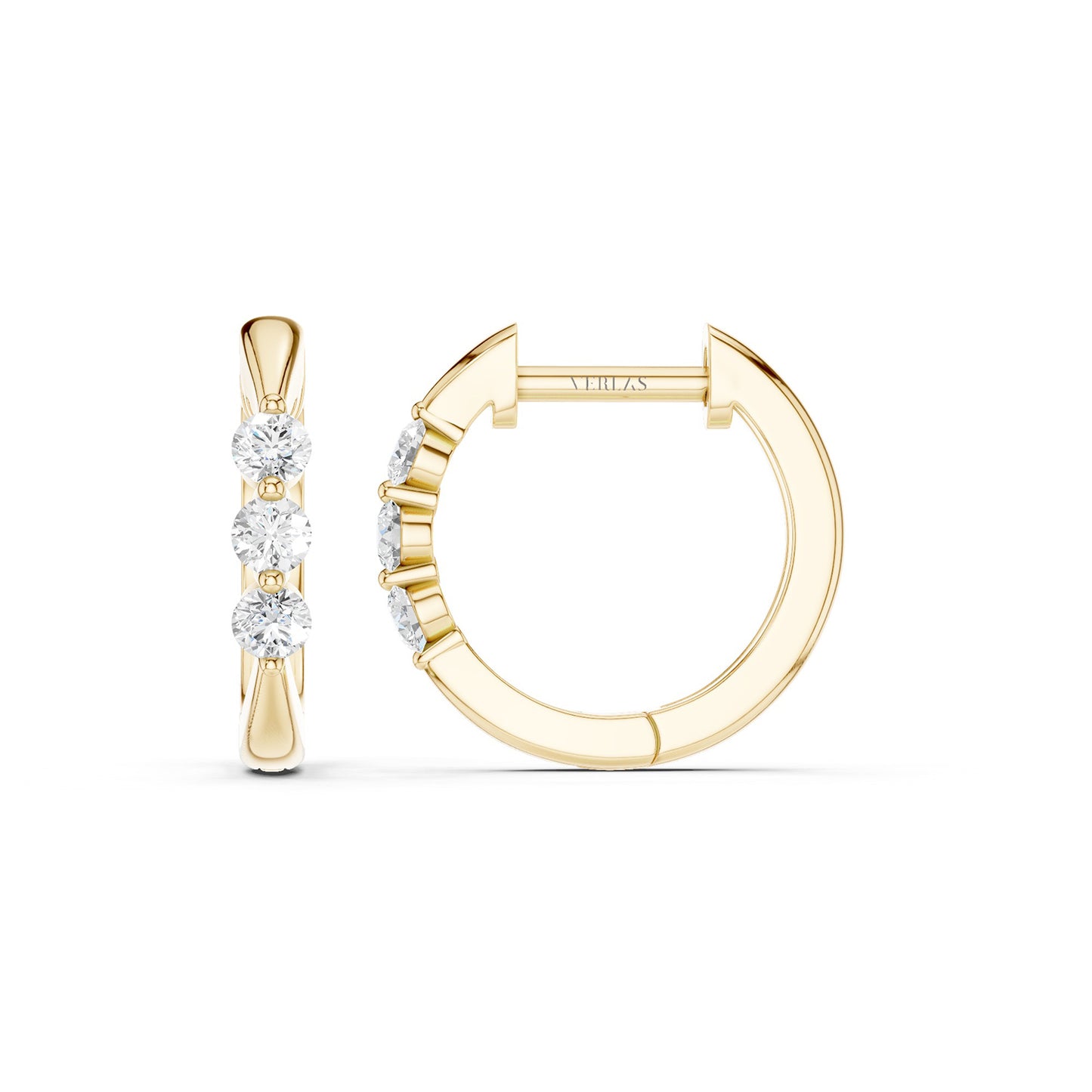 Tri-stone Hoops