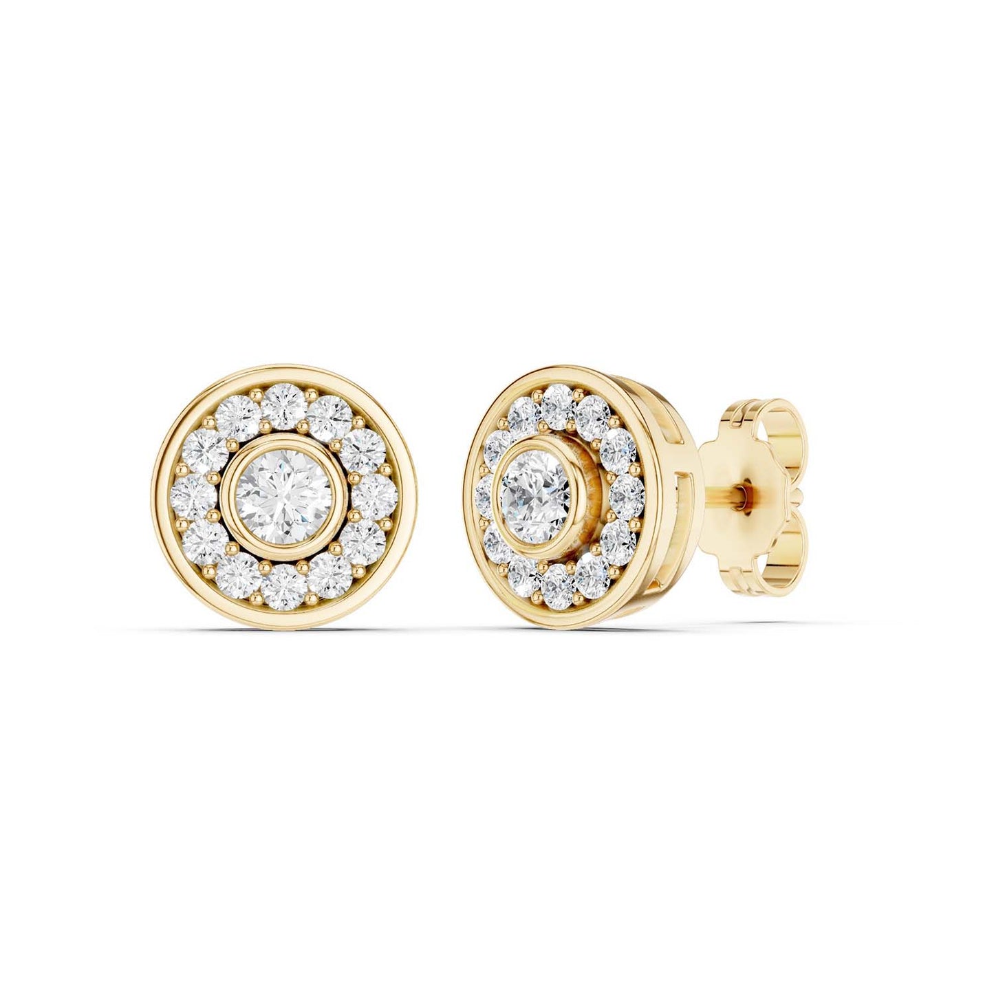 Trailing Round Halo Studs