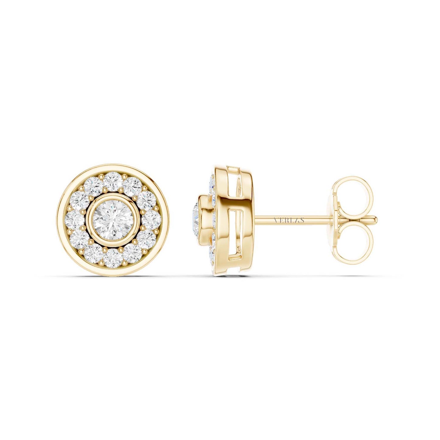 Trailing Round Halo Studs