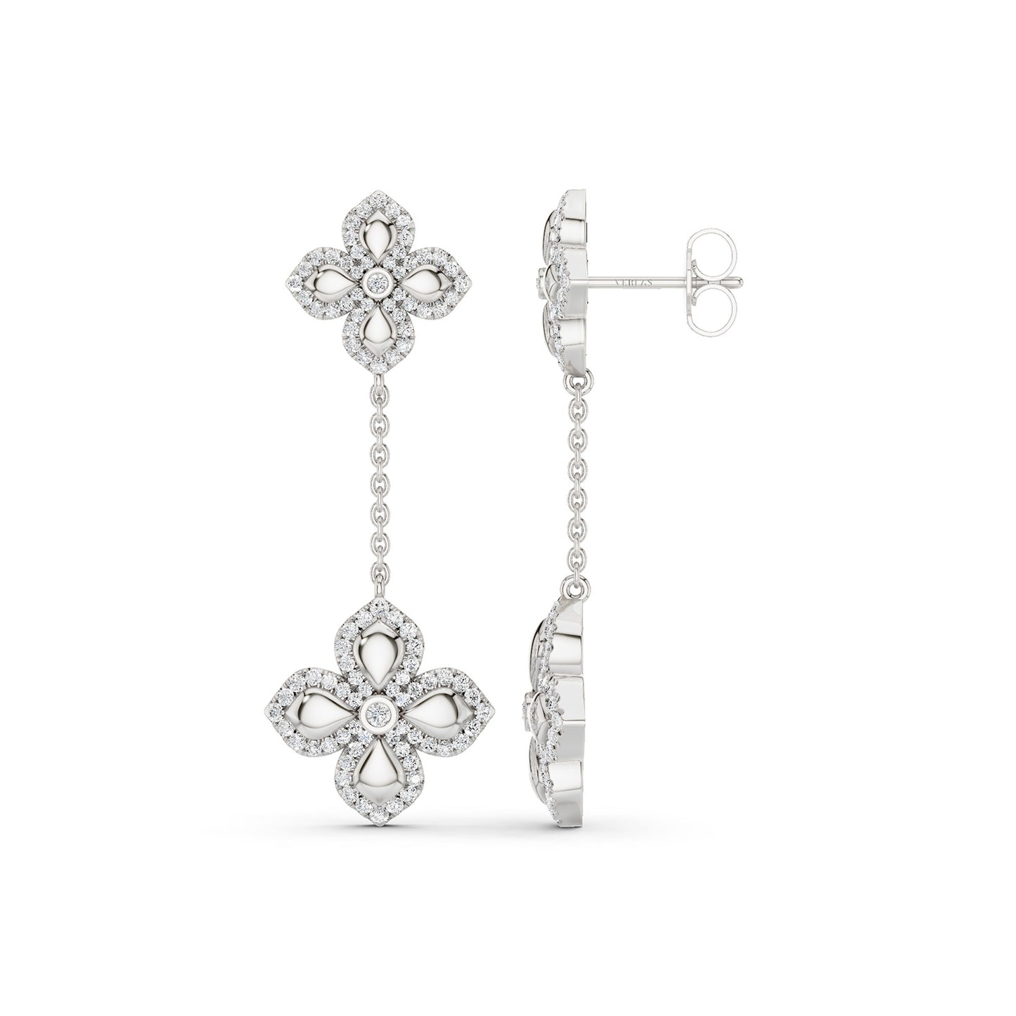 La Fleur Diamond Drop Contour Earrings