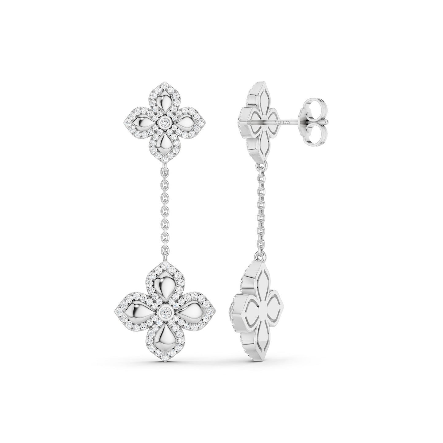 La Fleur Diamond Drop Contour Earrings