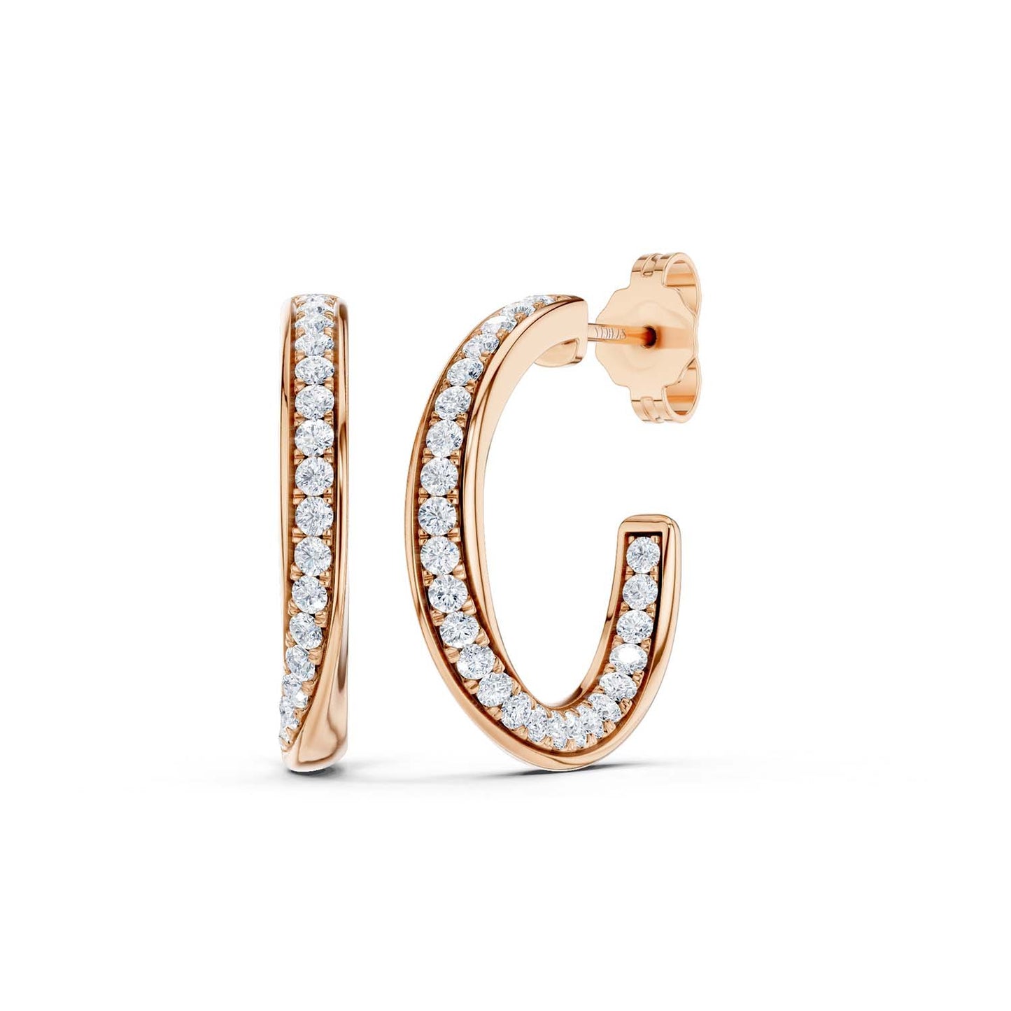 Diamond-Lace Arc Hoops
