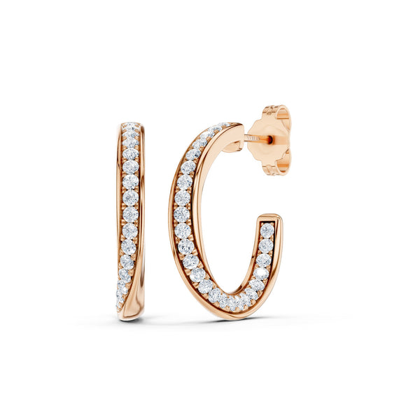 Diamond-Lace Arc Hoops