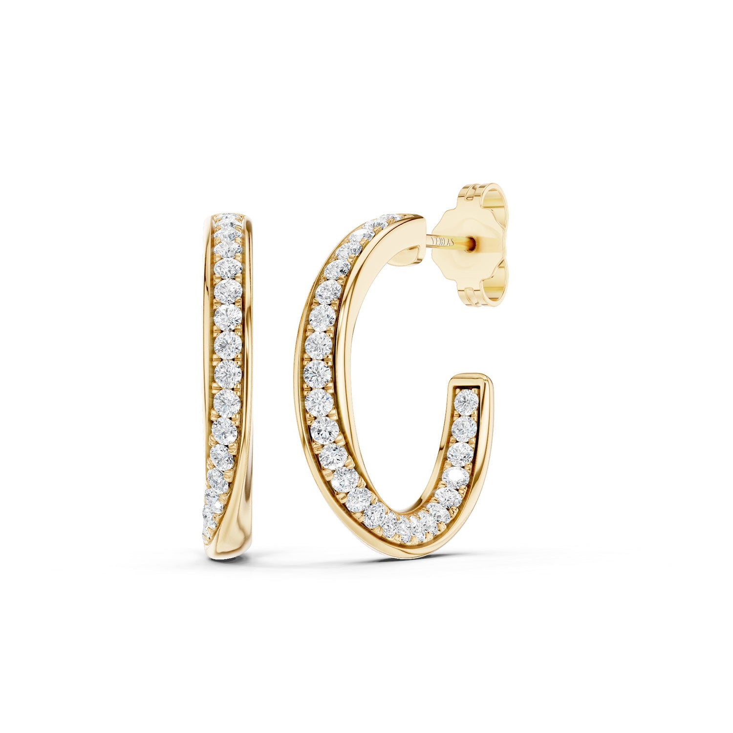 Diamond-Lace Arc Hoops