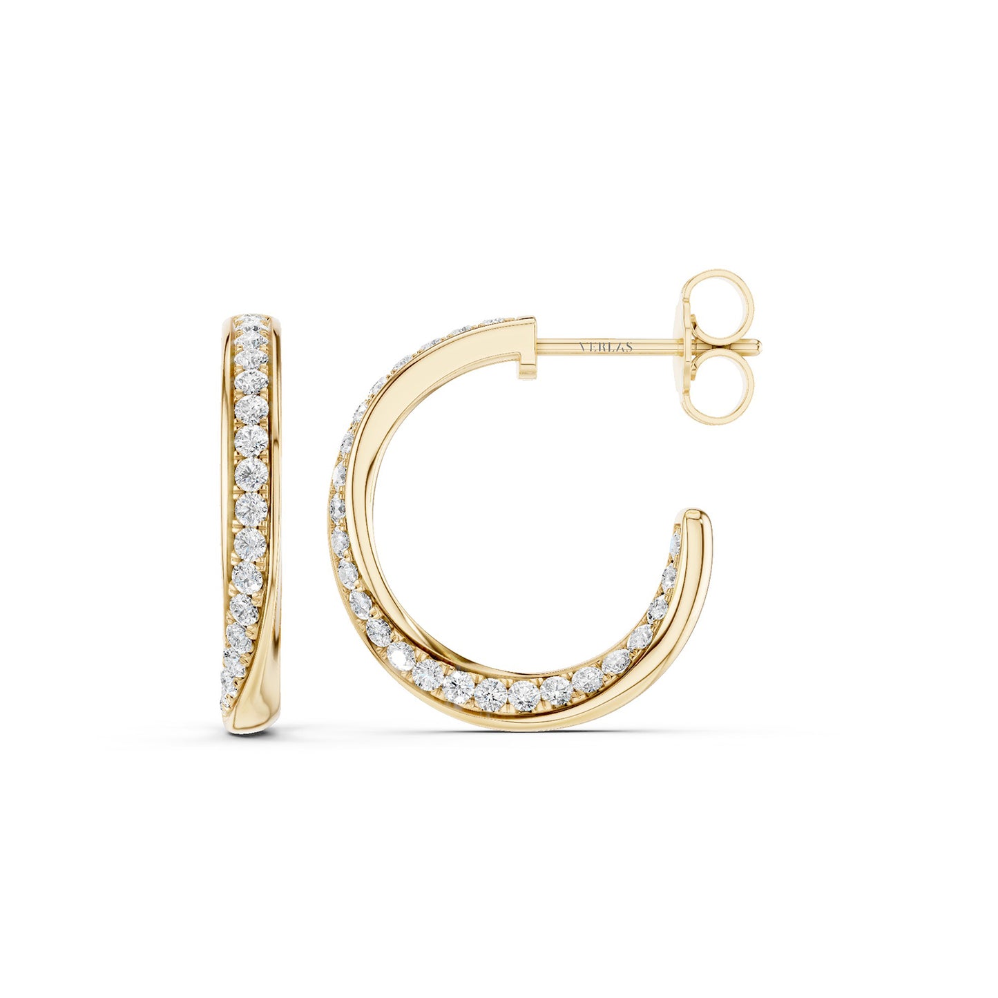 Diamond-Lace Arc Hoops