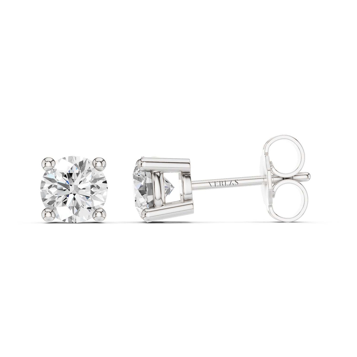 Round Solitaire Studs Medium