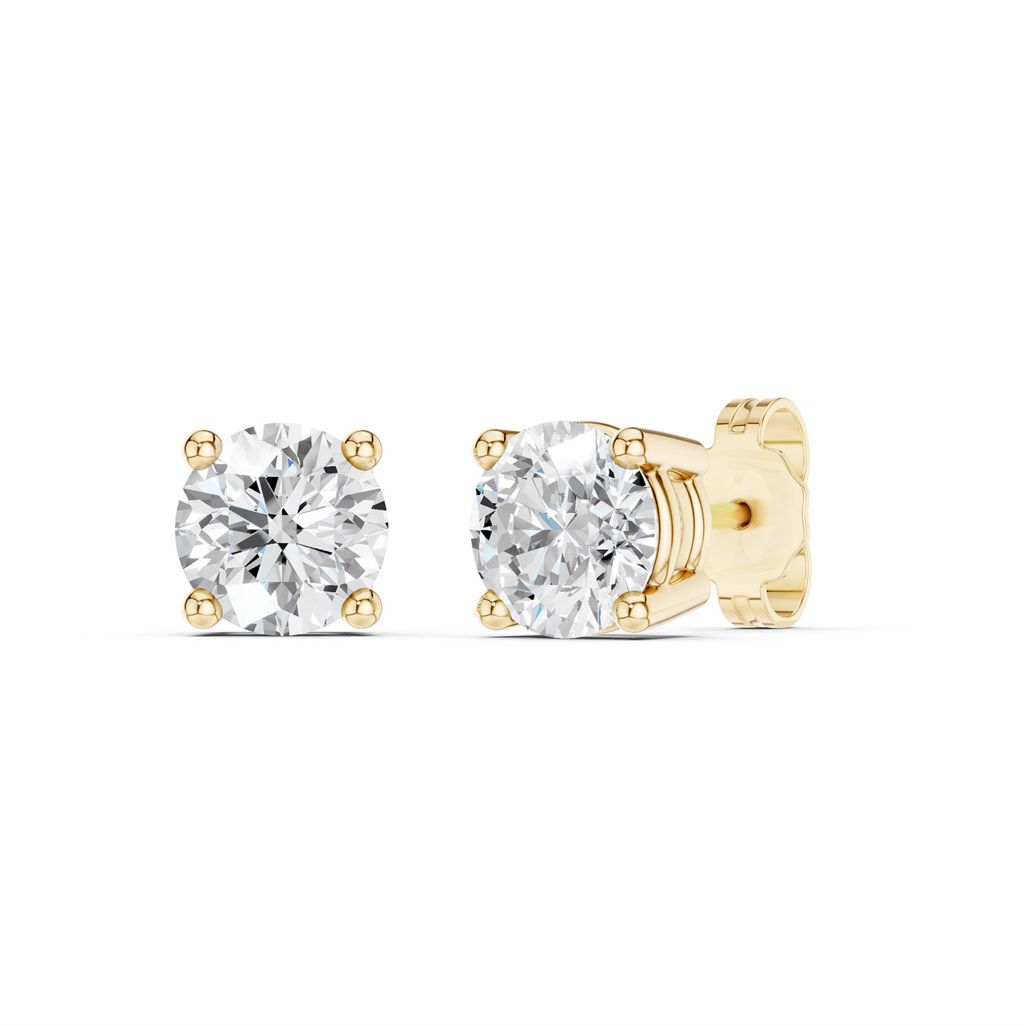Round Solitaire Studs Large