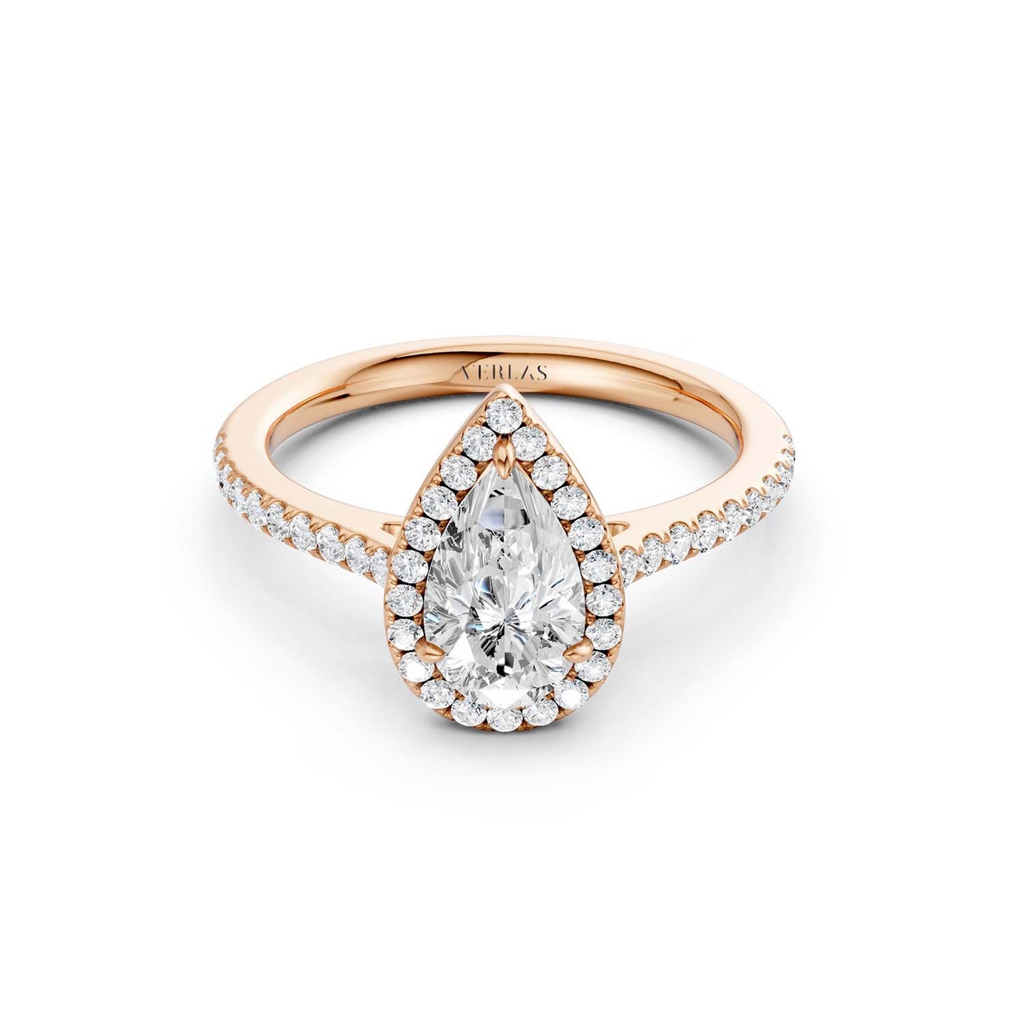 Dewdrop Signature Halo Ring