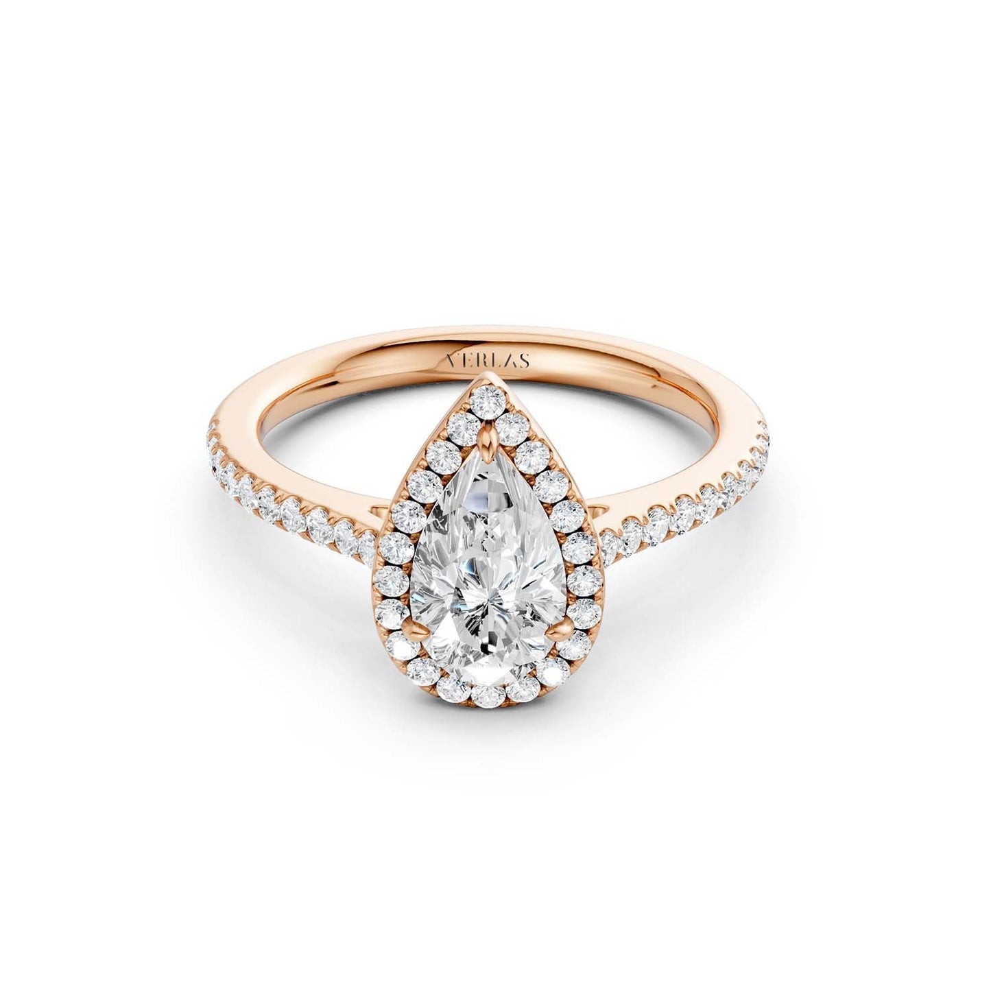 Dewdrop Signature Halo Ring