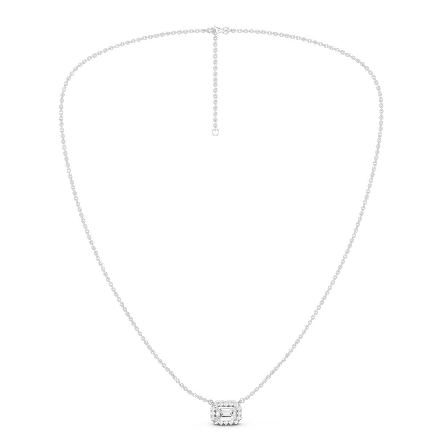 Emerald Halo Necklace