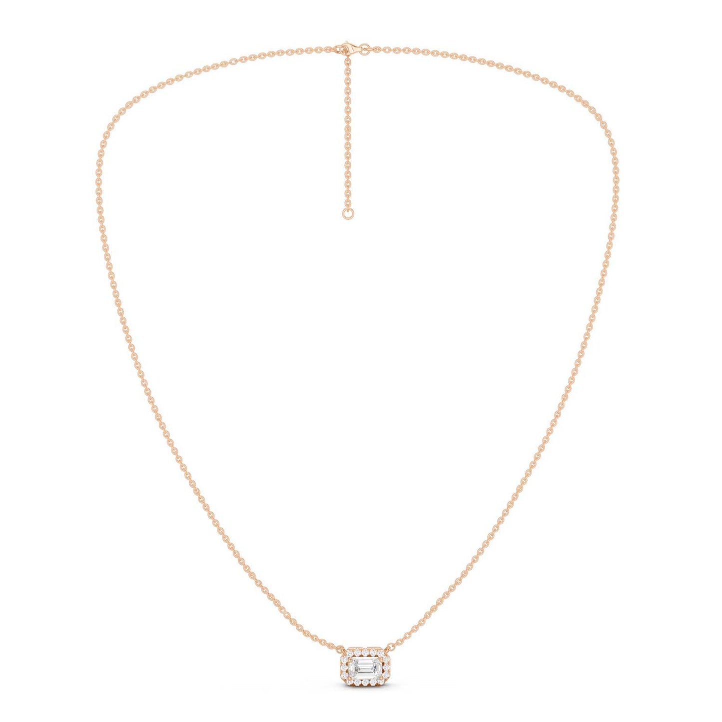 Emerald Halo Necklace