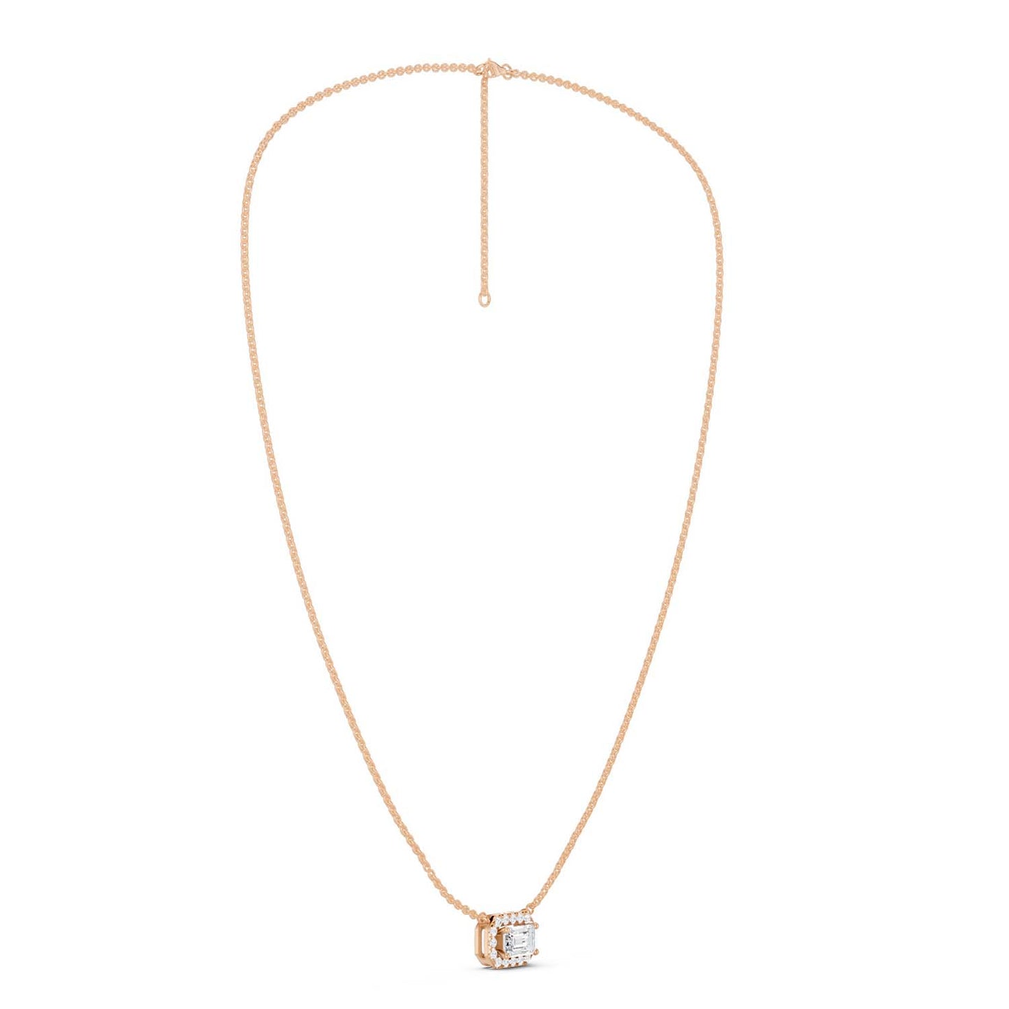 Emerald Halo Necklace