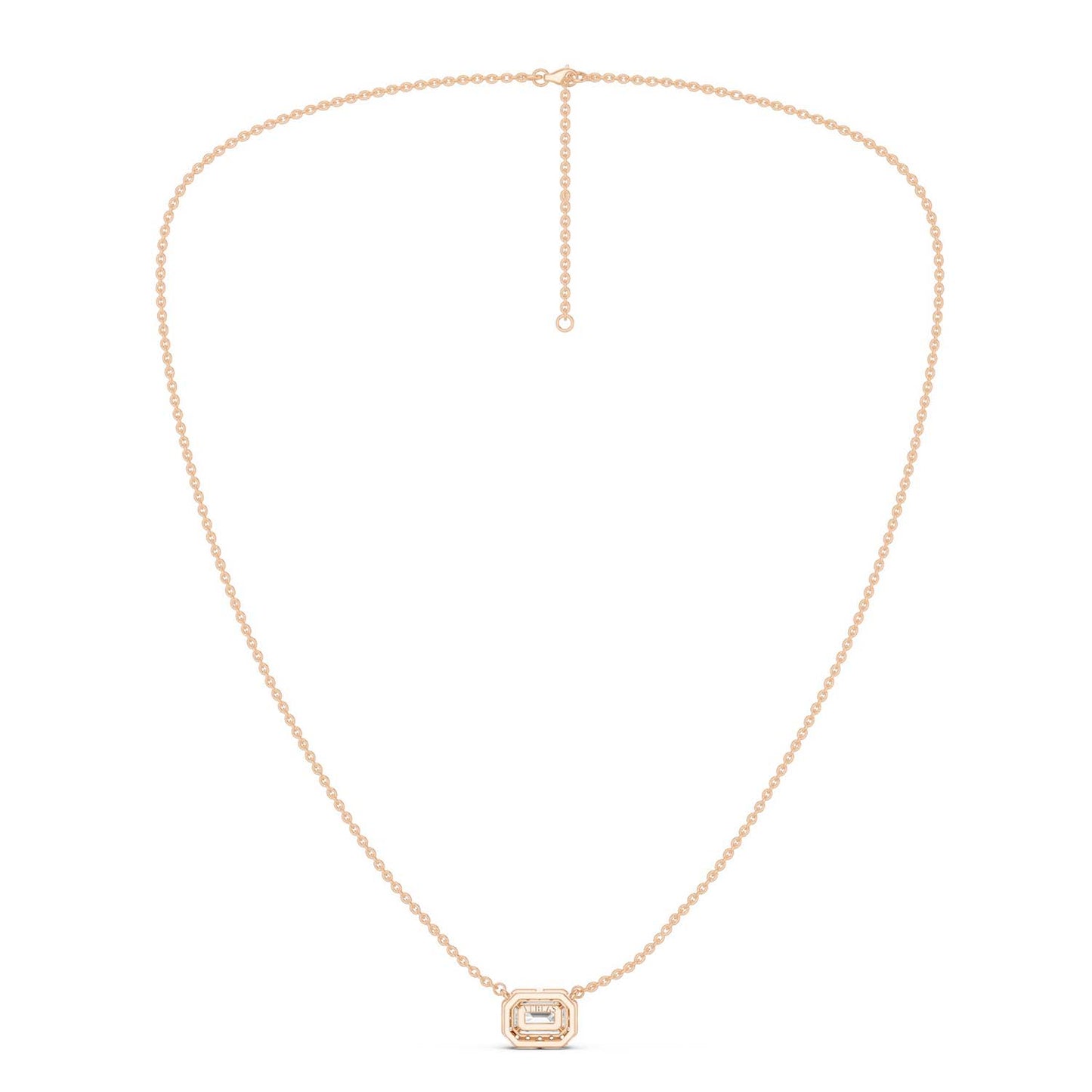 Emerald Halo Necklace