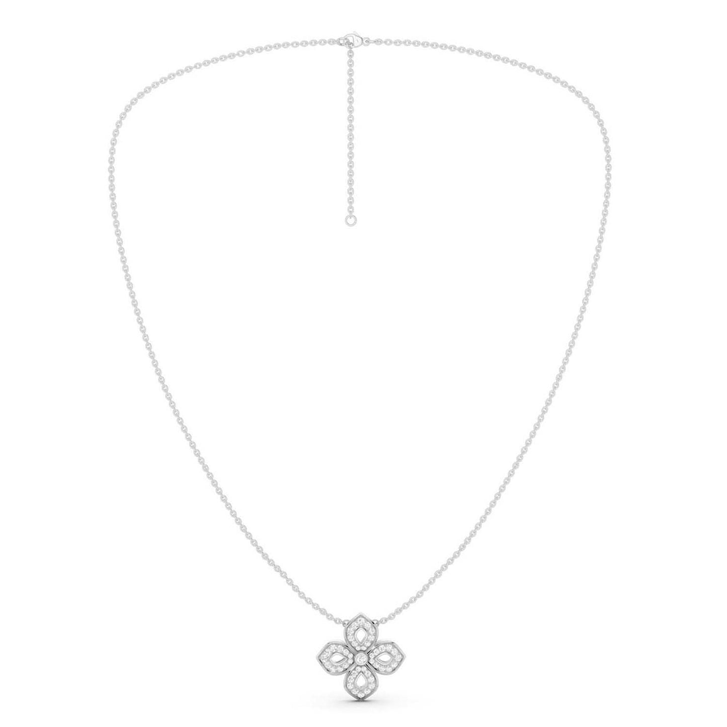 La Fleur Diamond Silhouette Necklace