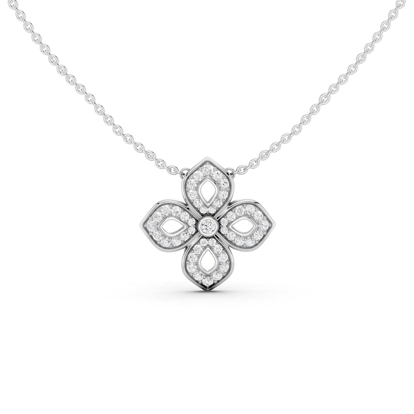 La Fleur Diamond Silhouette Necklace