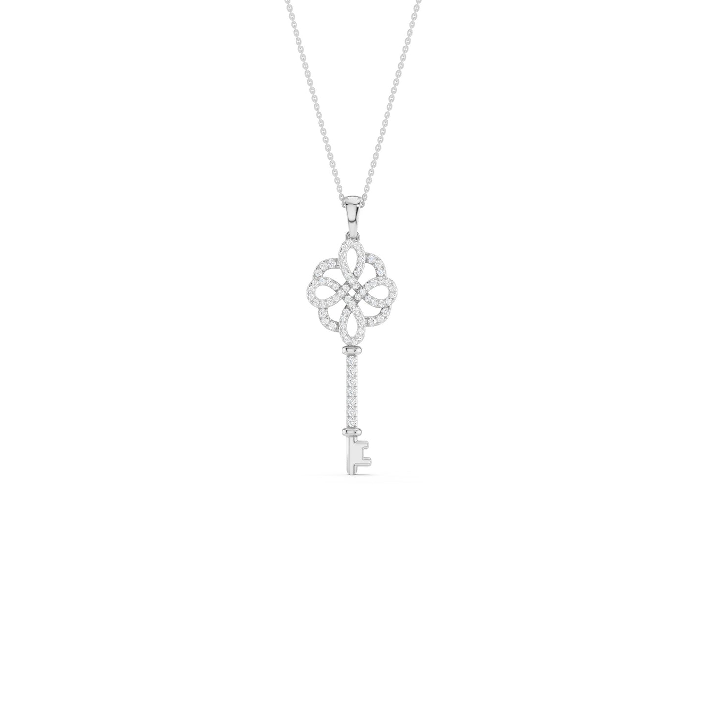 Floral Key Necklace