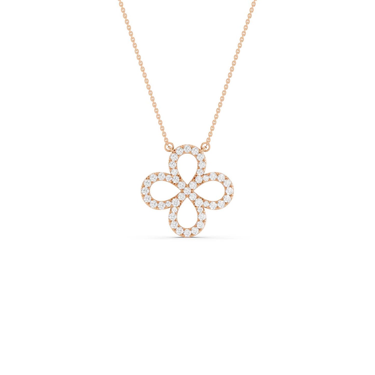 Infinity-Clover Silhouette Necklace