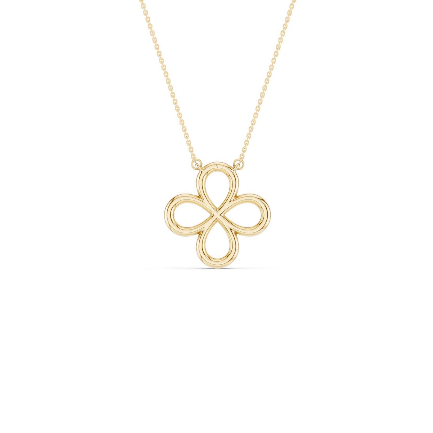 Infinity-Clover Silhouette Necklace