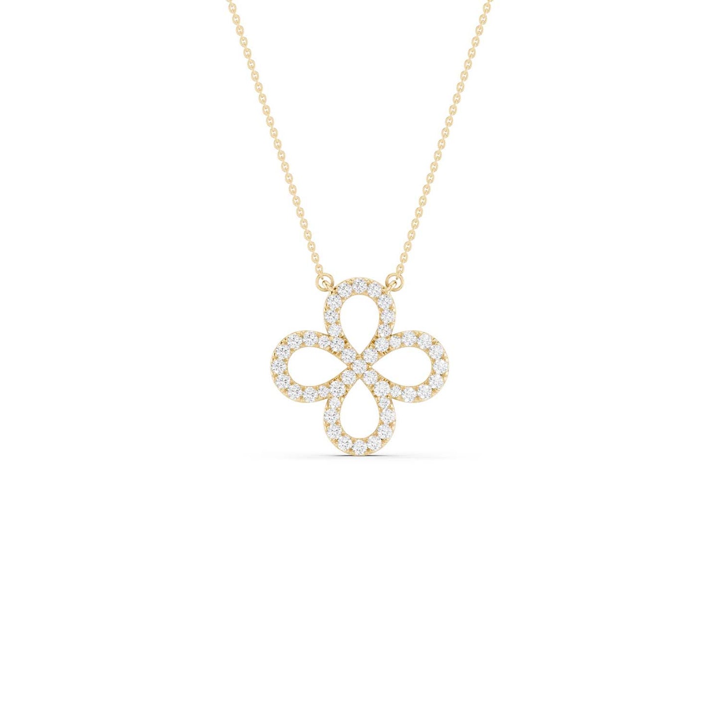 Infinity-Clover Silhouette Necklace