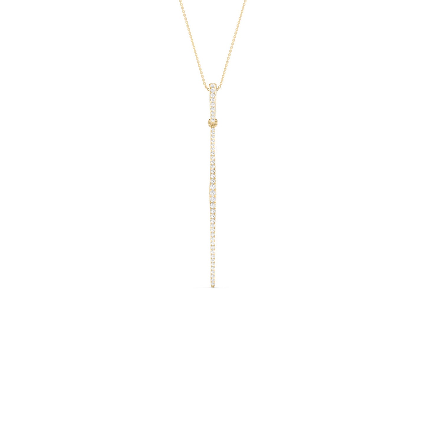 Tapering Linear Bar Necklace