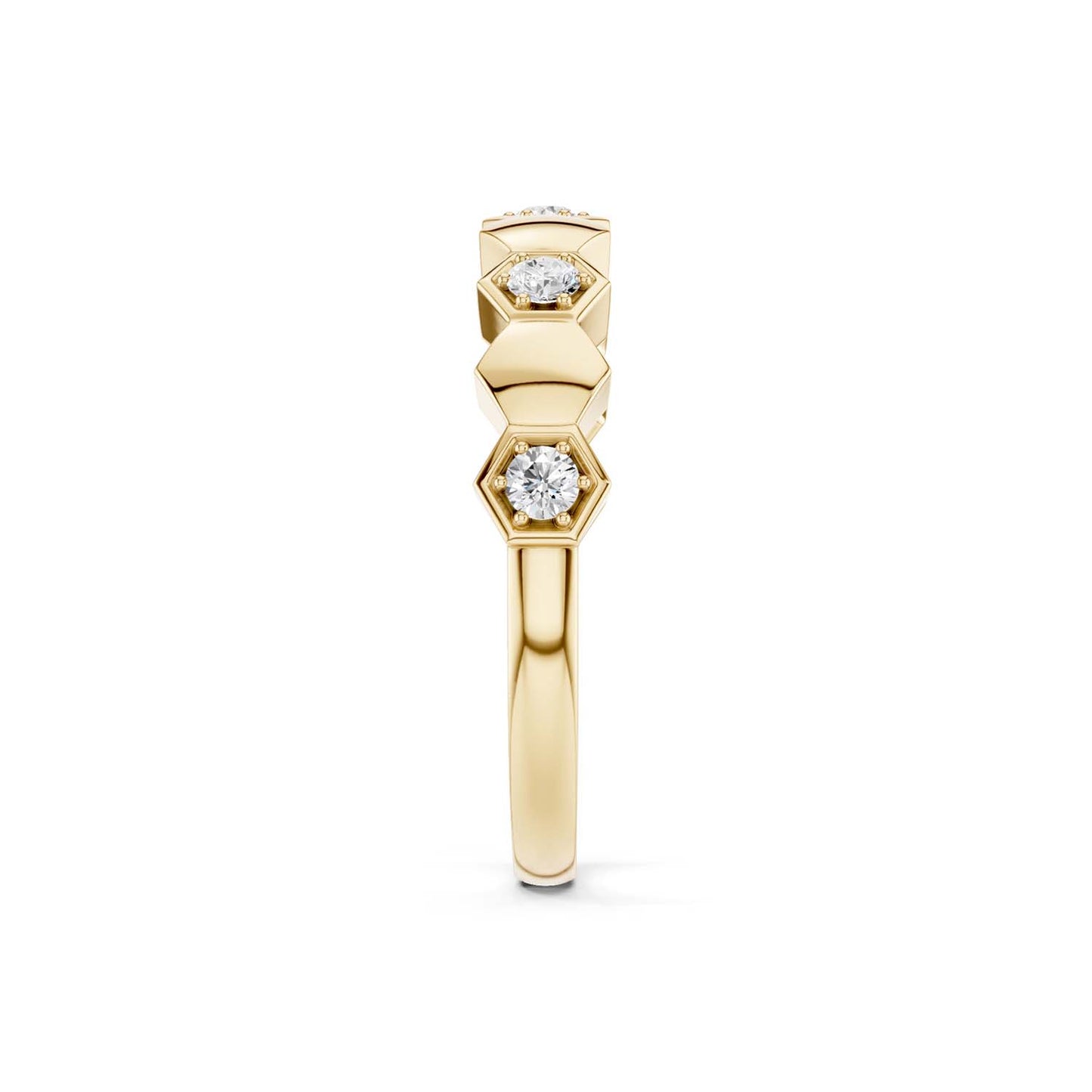 Alternating Diamonds Hexagon Band