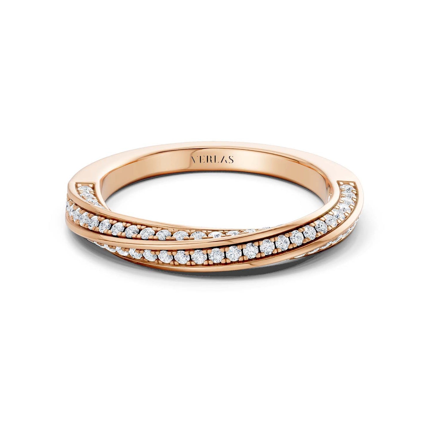 Half Swirl Diamond Ring