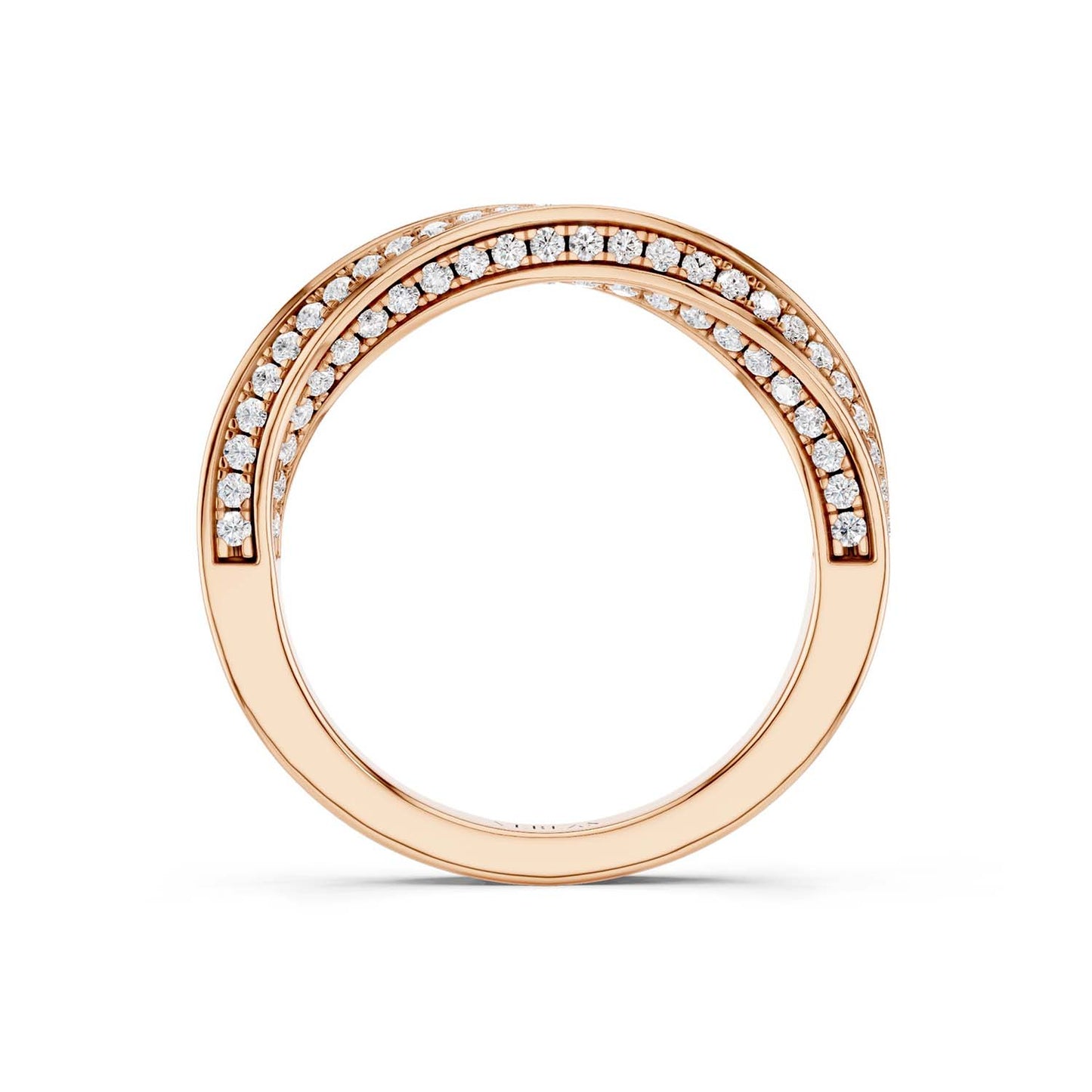 Half Swirl Diamond Ring