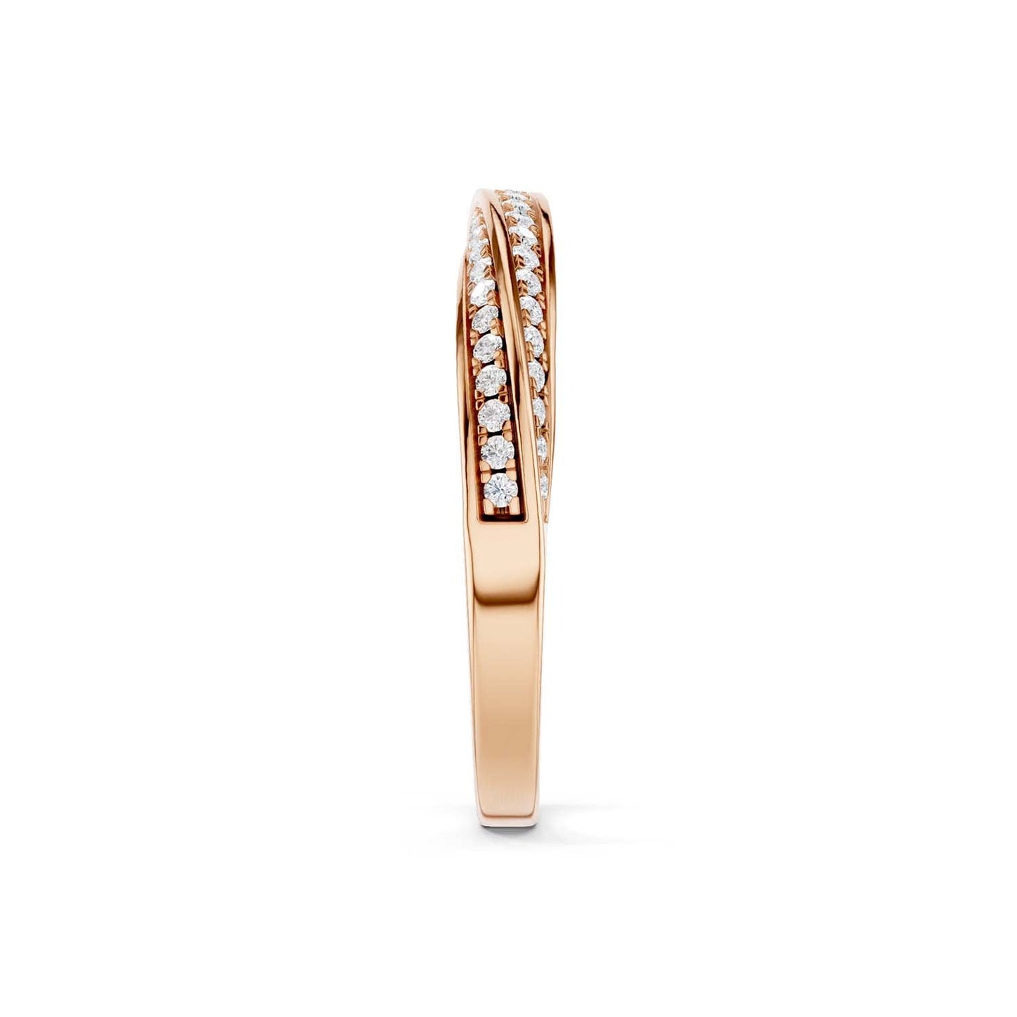 Half Swirl Diamond Ring