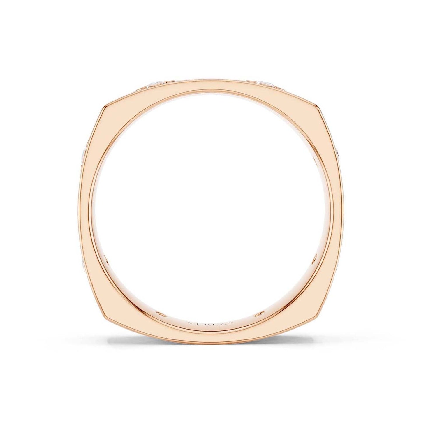 La Fleur 4.10mm 6-Diamonds Square Band