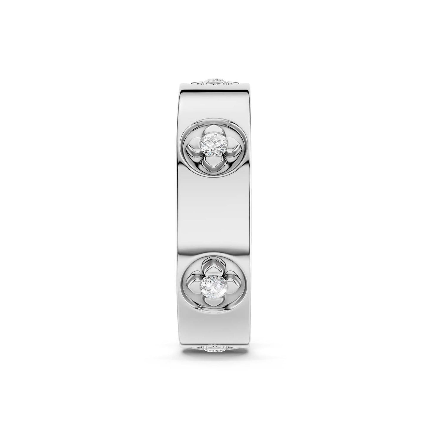 La Fleur 5.10mm 6-Diamonds Round Band