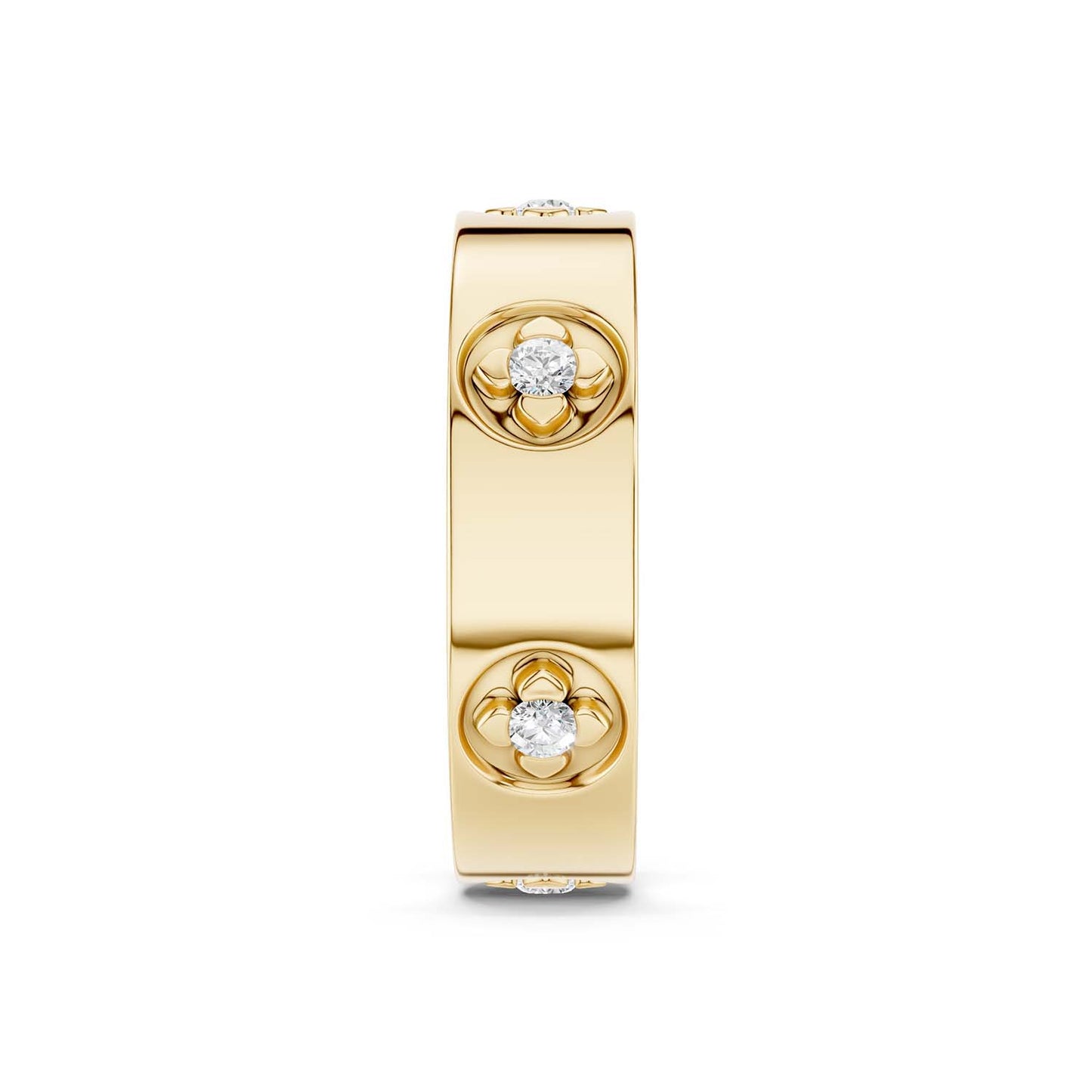 La Fleur 5.10mm 6-Diamonds Round Band