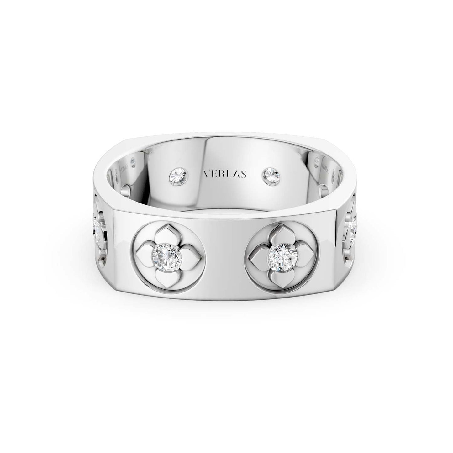 La Fleur 6.10mm 6-Diamonds Square Band