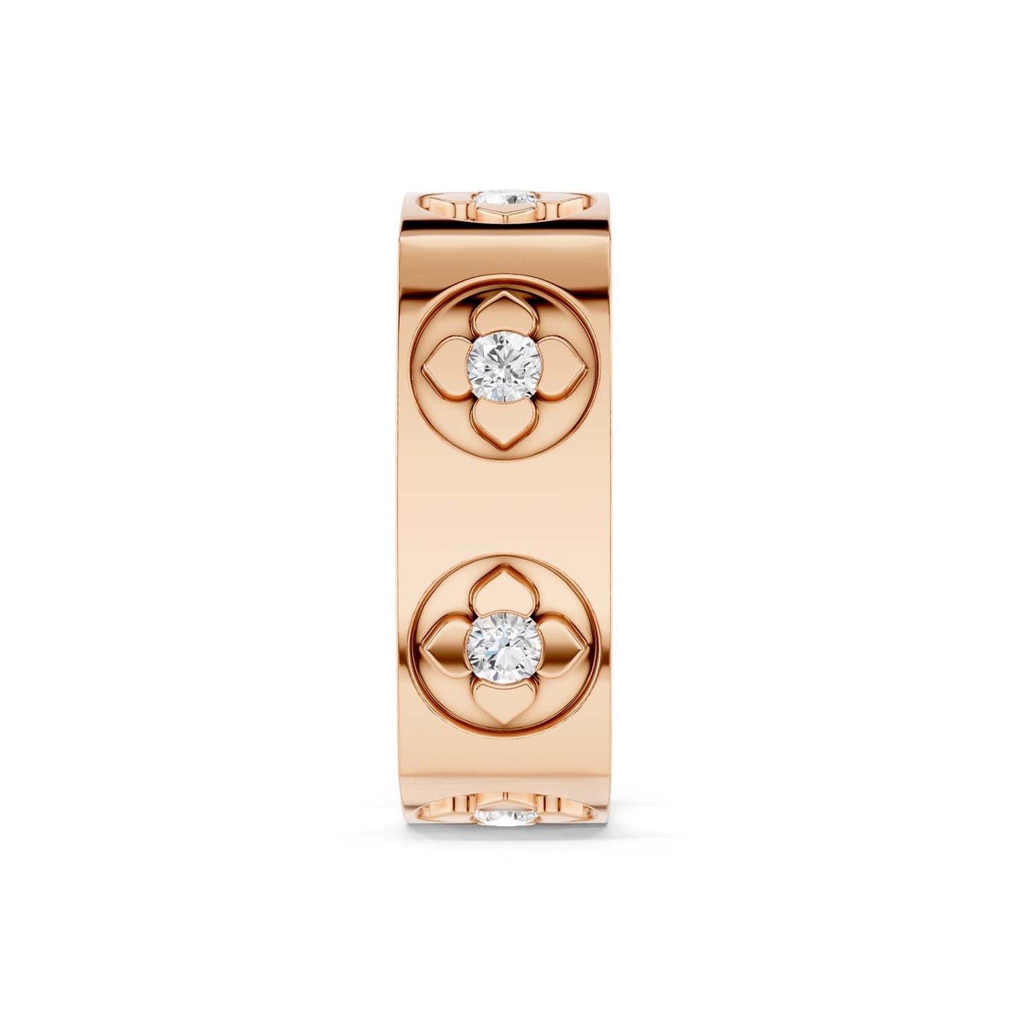 La Fleur 6.10mm 6-Diamonds Square Band
