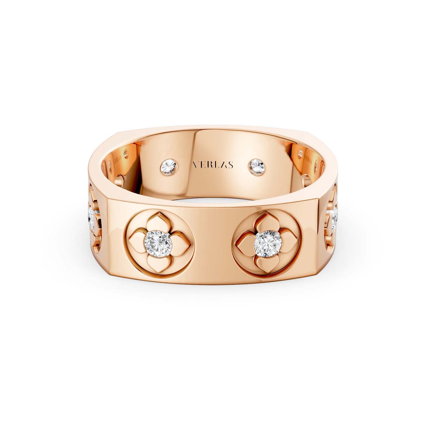 La Fleur 6.10mm 6-Diamonds Square Band