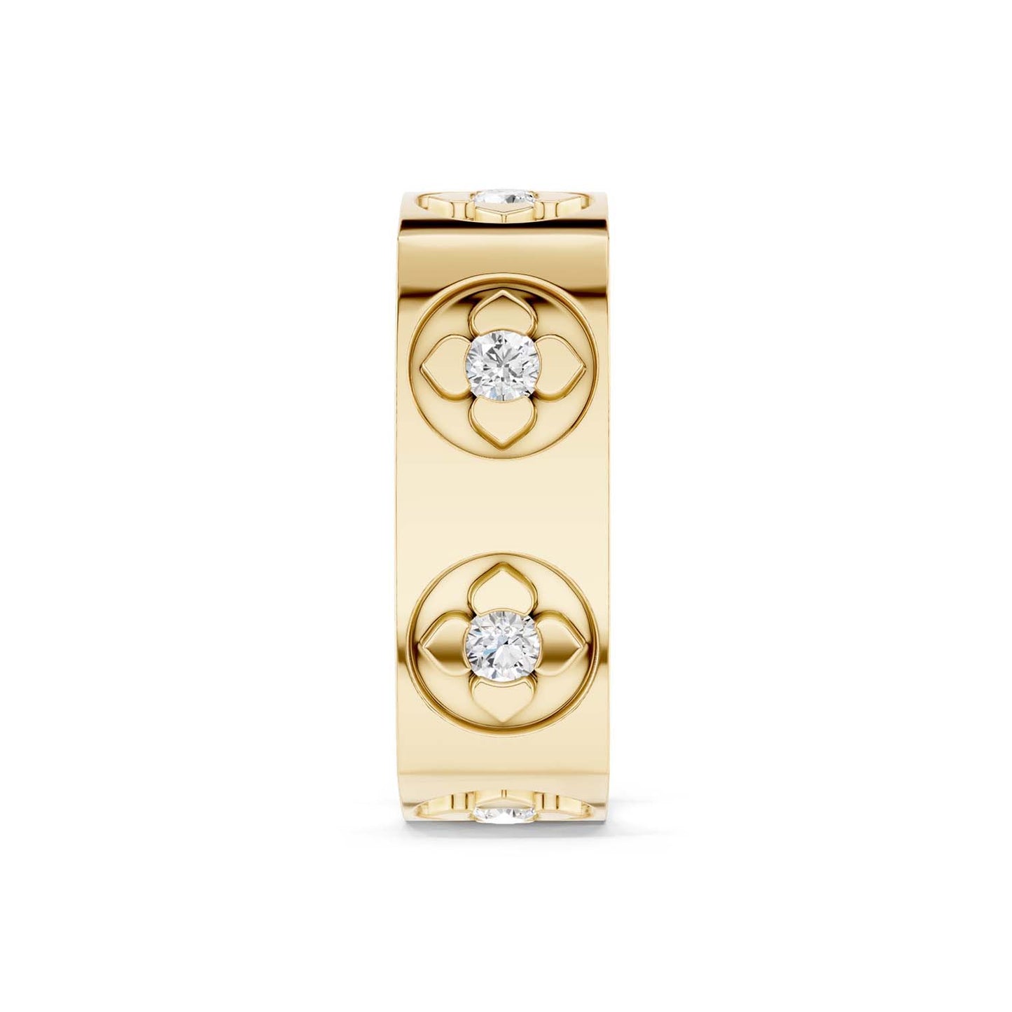 La Fleur 6.10mm 6-Diamonds Square Band