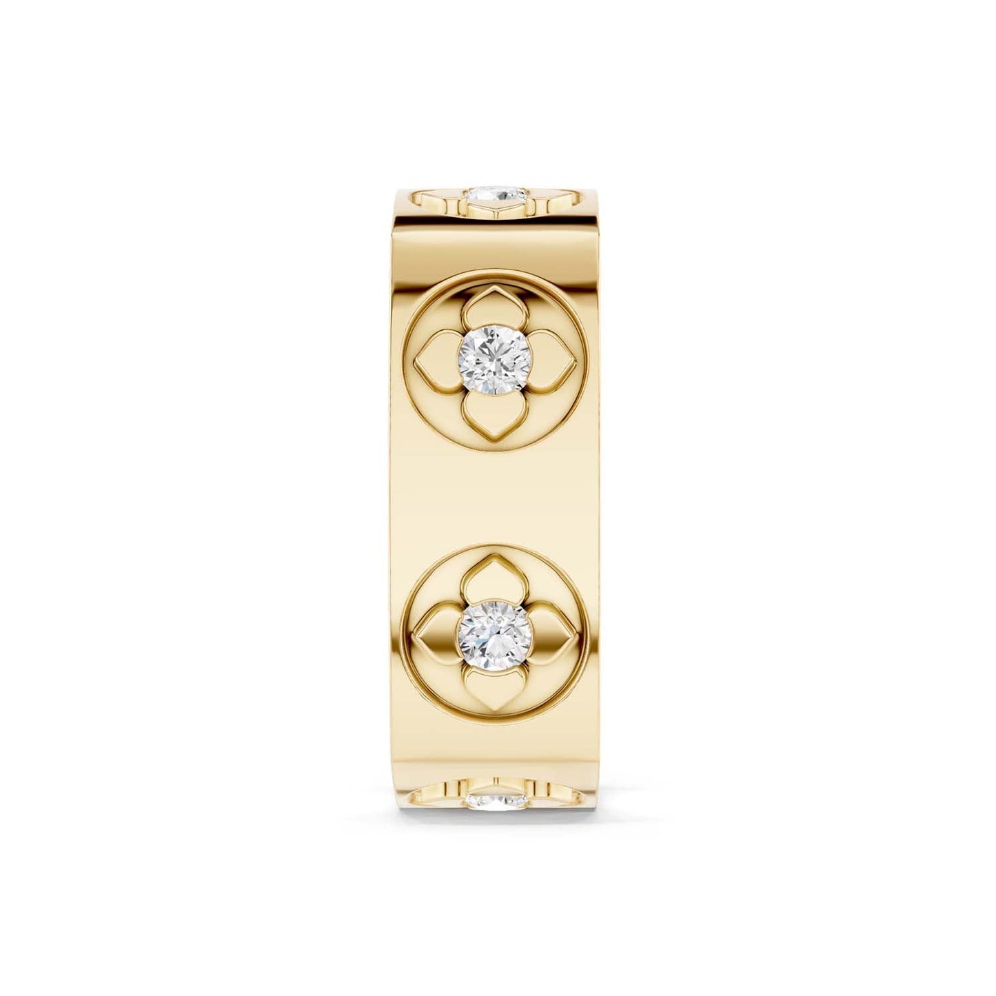 La Fleur 6.10mm 6-Diamonds Square Band