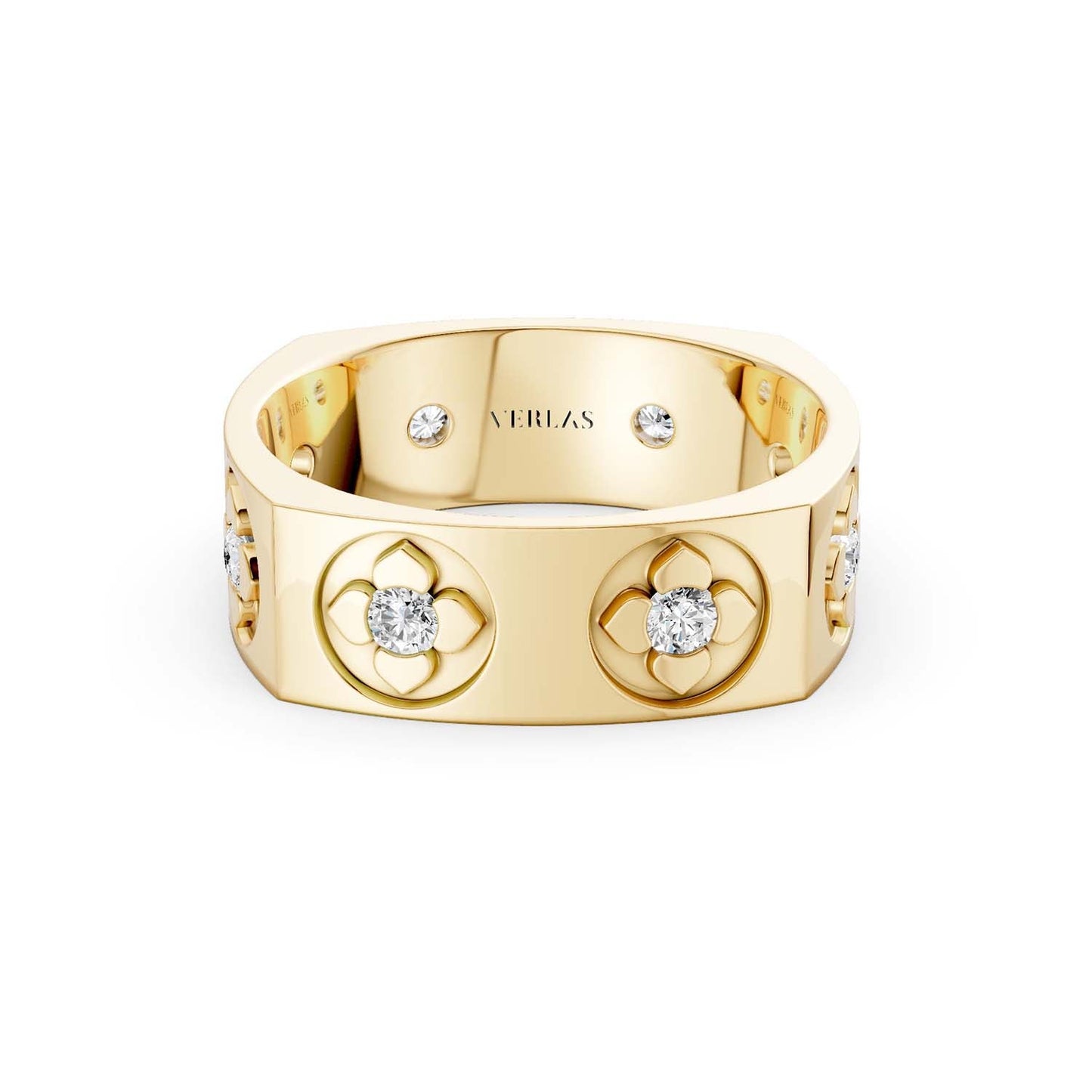 La Fleur 6.10mm 6-Diamonds Square Band