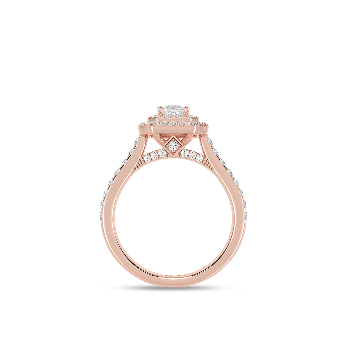 Quaint Signature Princess Double Halo Ring