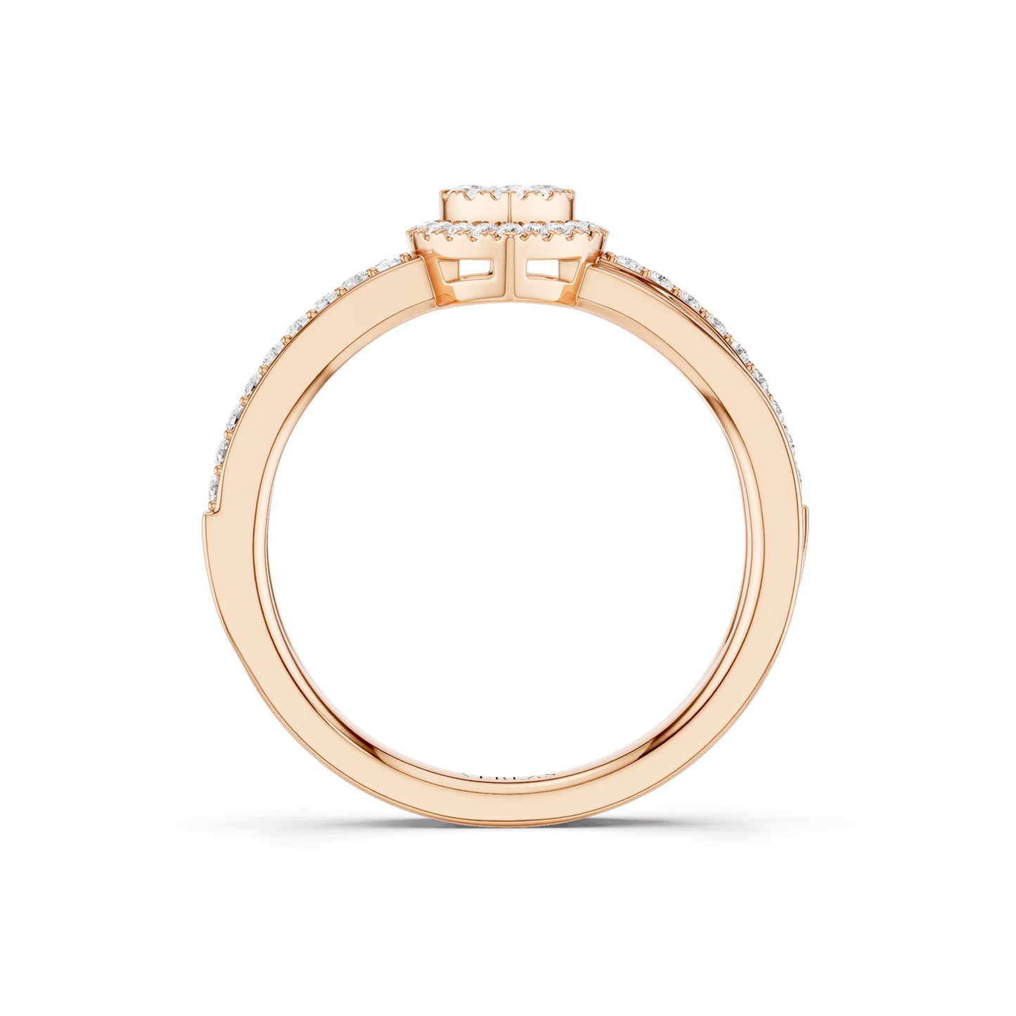 My Crossover Heart Halo Ring