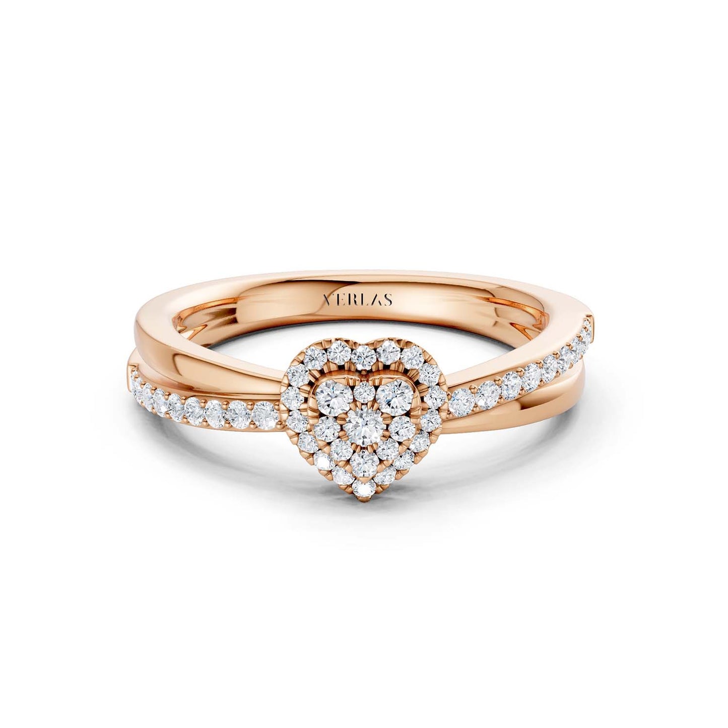 My Crossover Heart Halo Ring