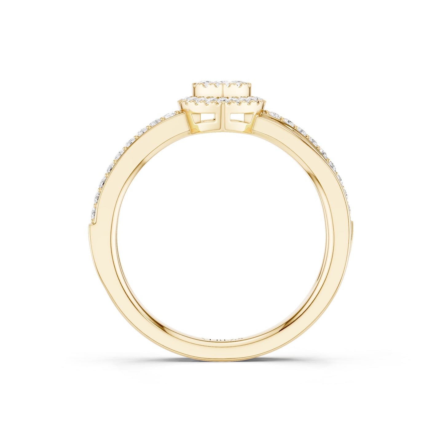 My Crossover Heart Halo Ring