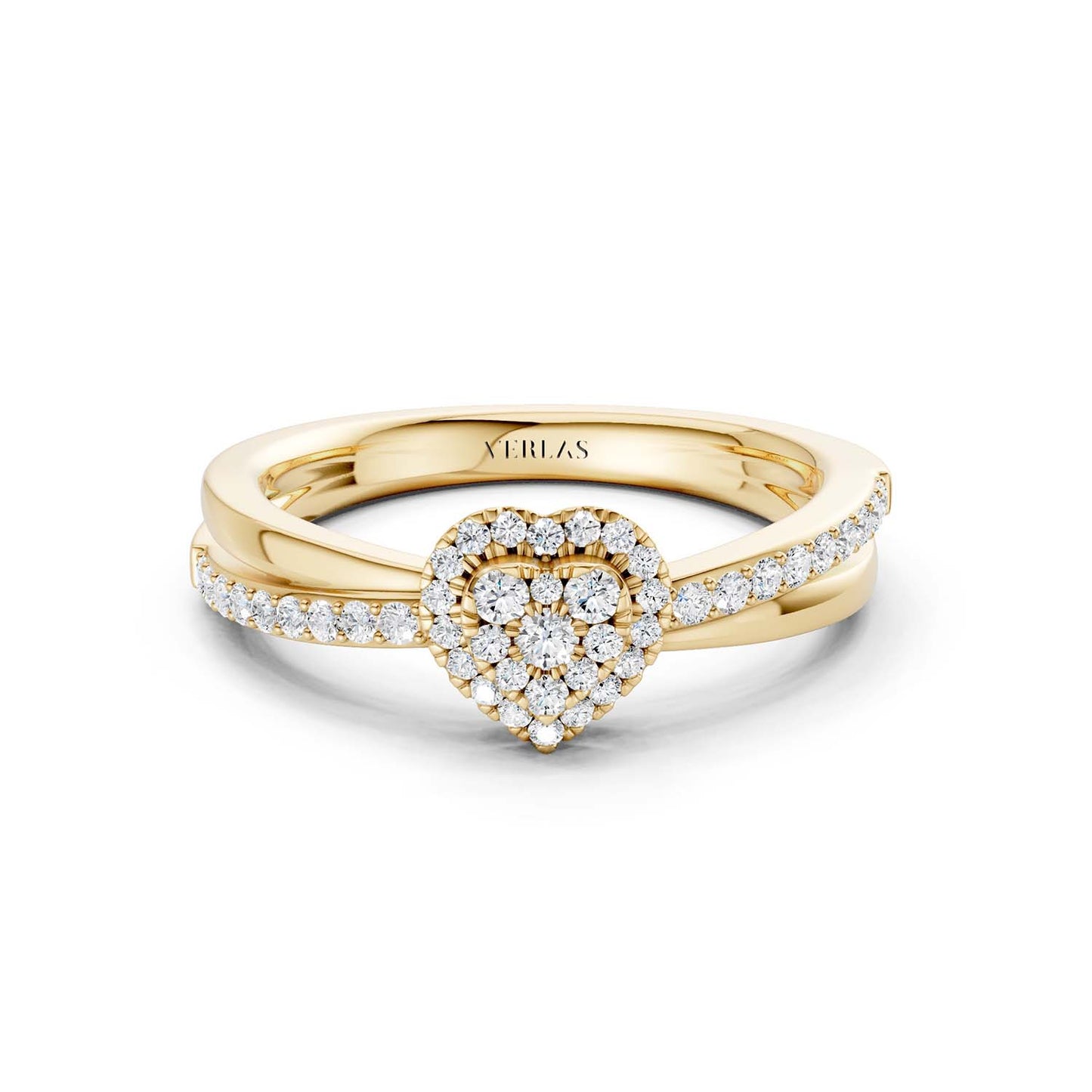 My Crossover Heart Halo Ring