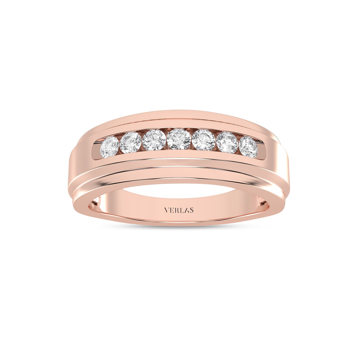 1-Trail Nick-Set Round Diamonds 7.40mm Band